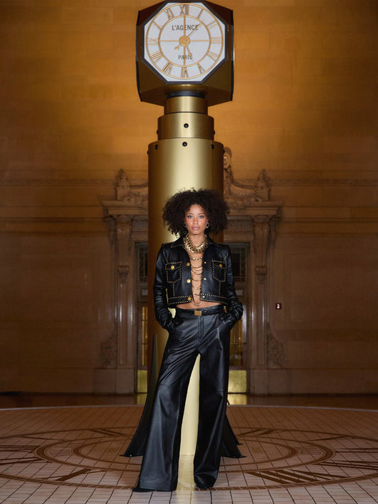 LIVVY LEATHER TROUSER - BLACK