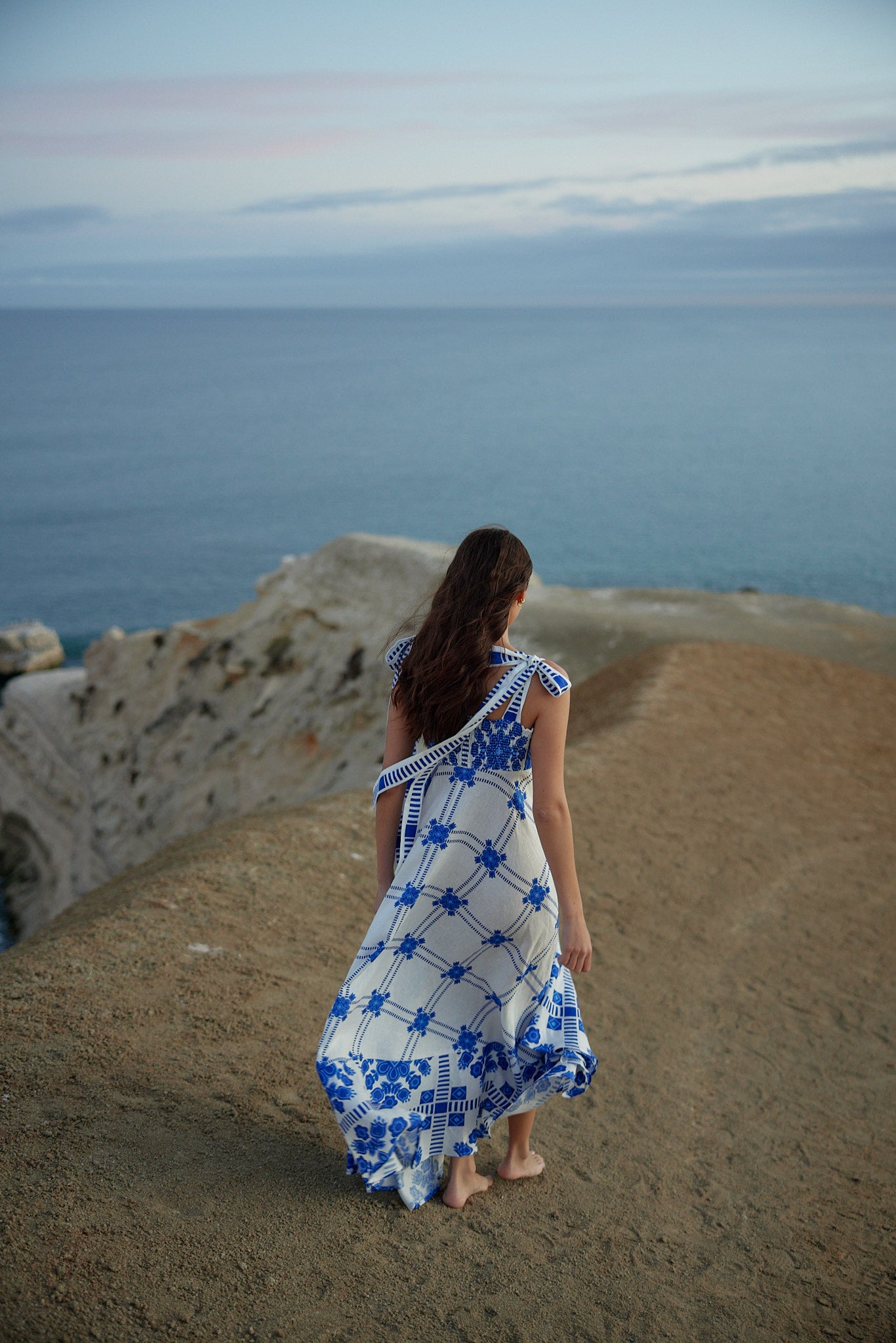PIPPA DRESS - MEDITERRANEAN/FOAM