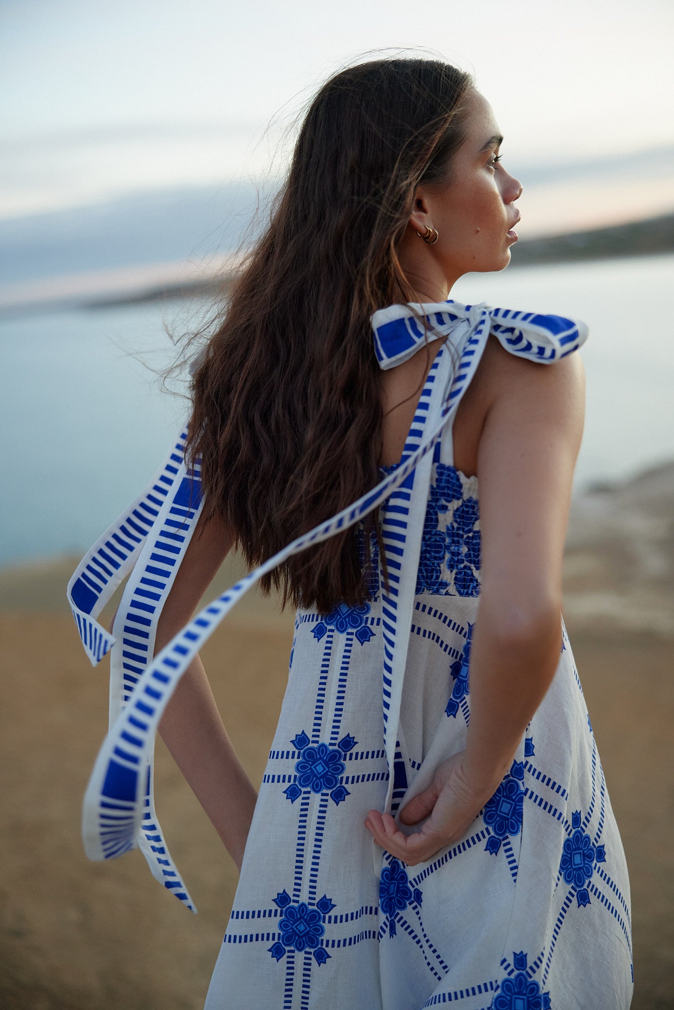 PIPPA DRESS - MEDITERRANEAN/FOAM