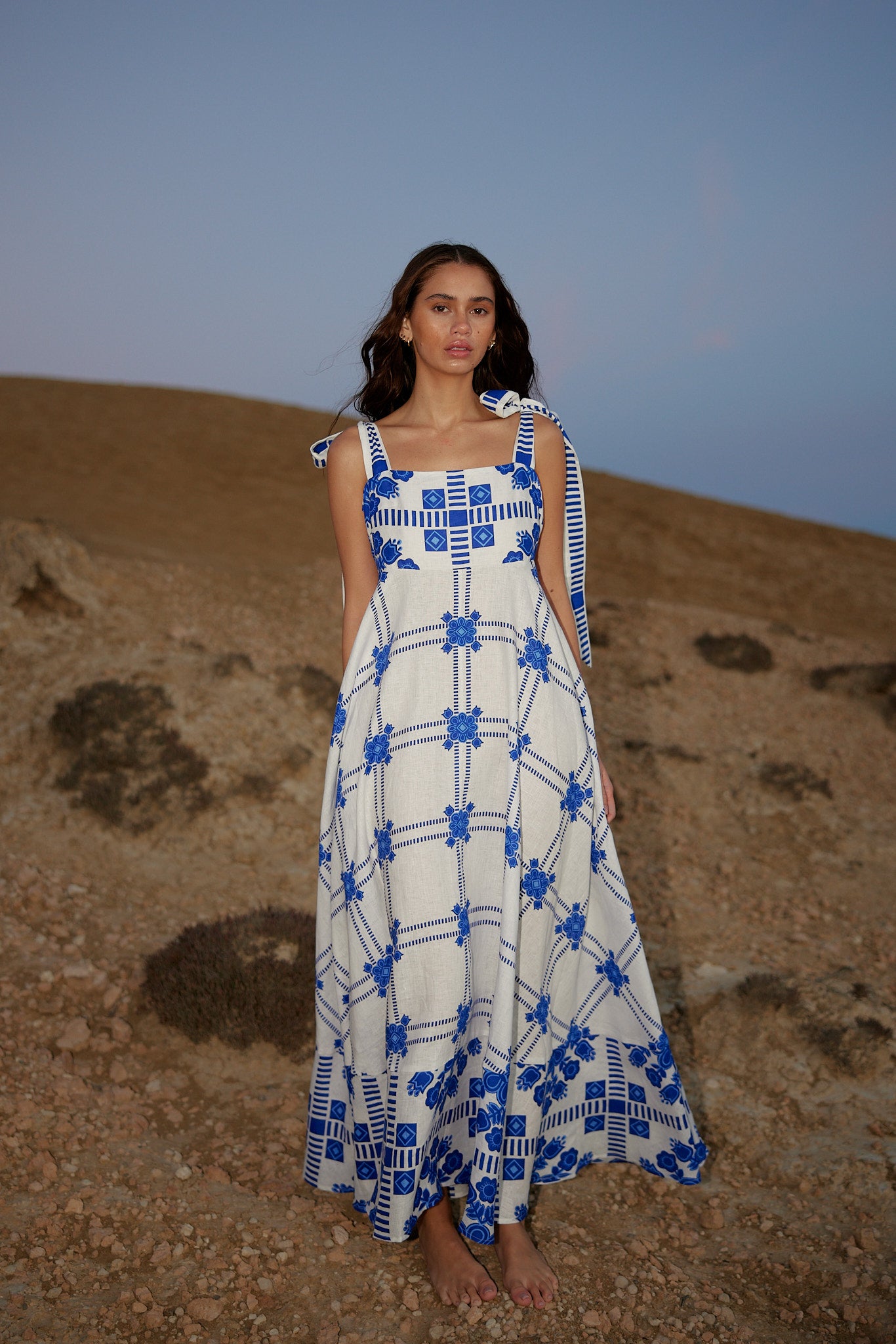 PIPPA DRESS - MEDITERRANEAN/FOAM
