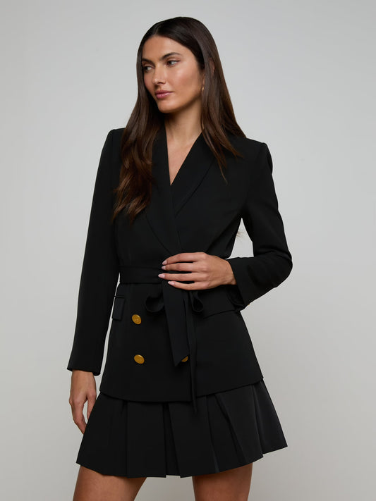 AVEN WRAP BLAZER - BLACK
