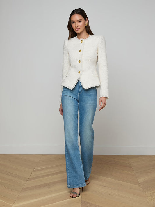 *PREORDER* NERINA TWEED BLAZER - IVORY