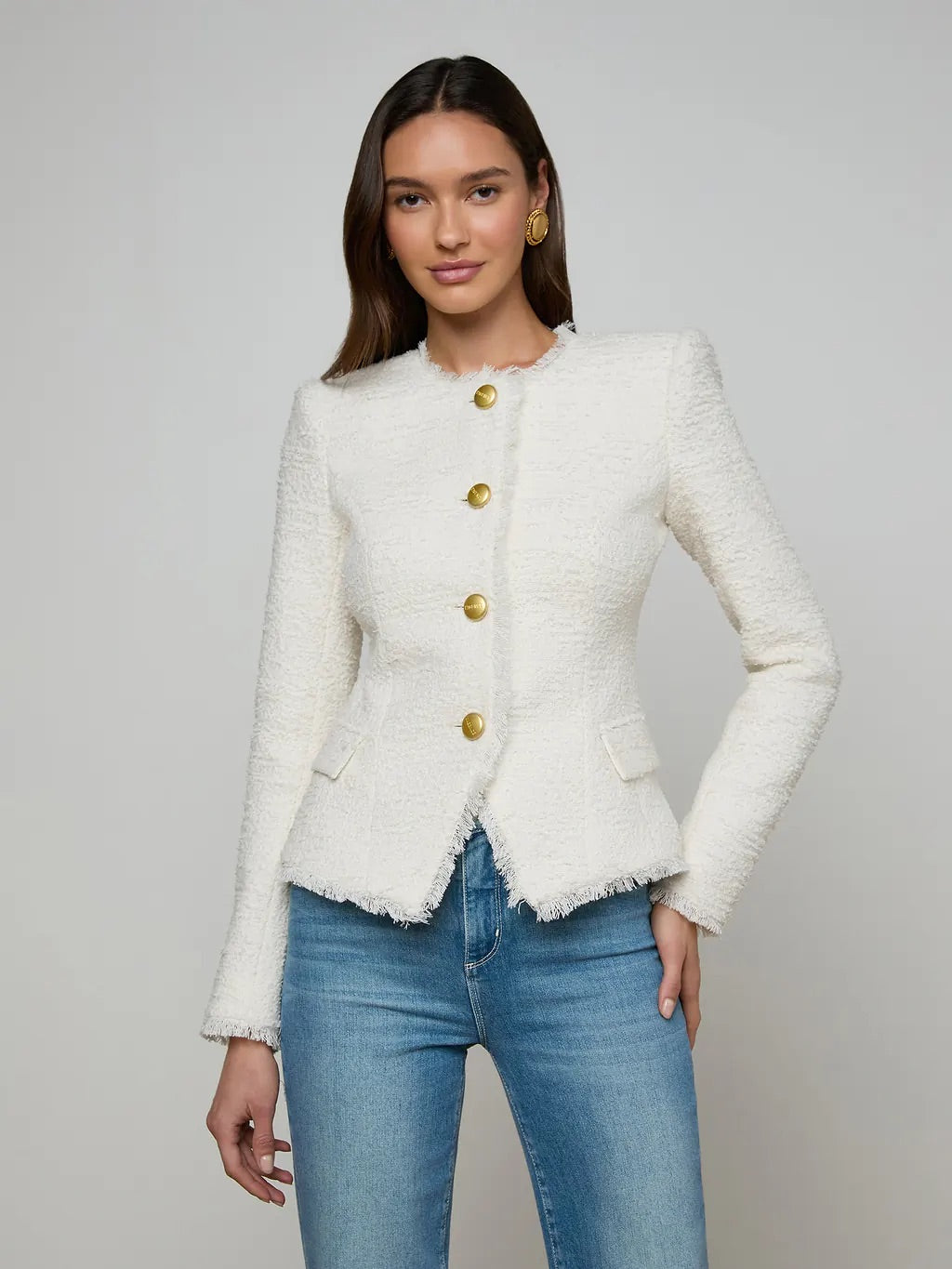 NERINA TWEED BLAZER - IVORY