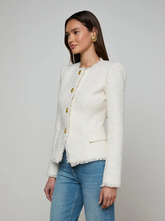 *PREORDER* NERINA TWEED BLAZER - IVORY
