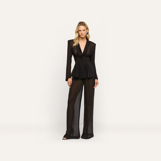 ROUVIER BLAZER TOP - BLACK