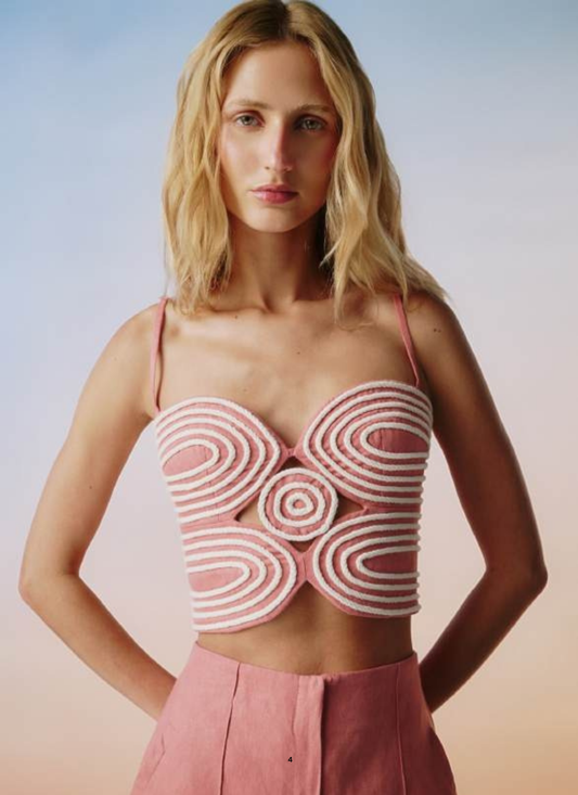 *PREORDER* BAIA CROP TOP - BLUSH PINK