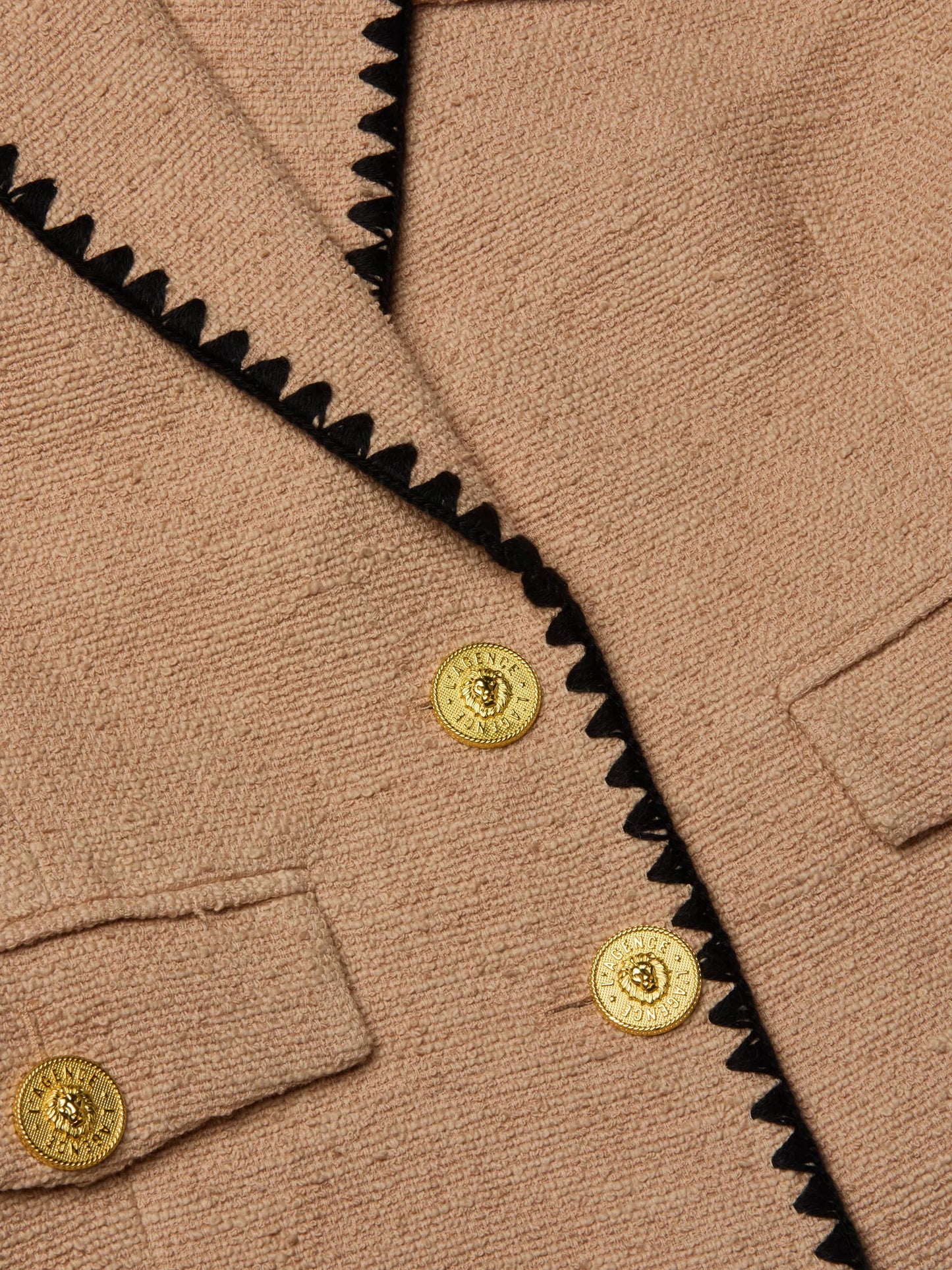 WYLLA TWEED BLAZER - CAPPUCCINO/BLACK