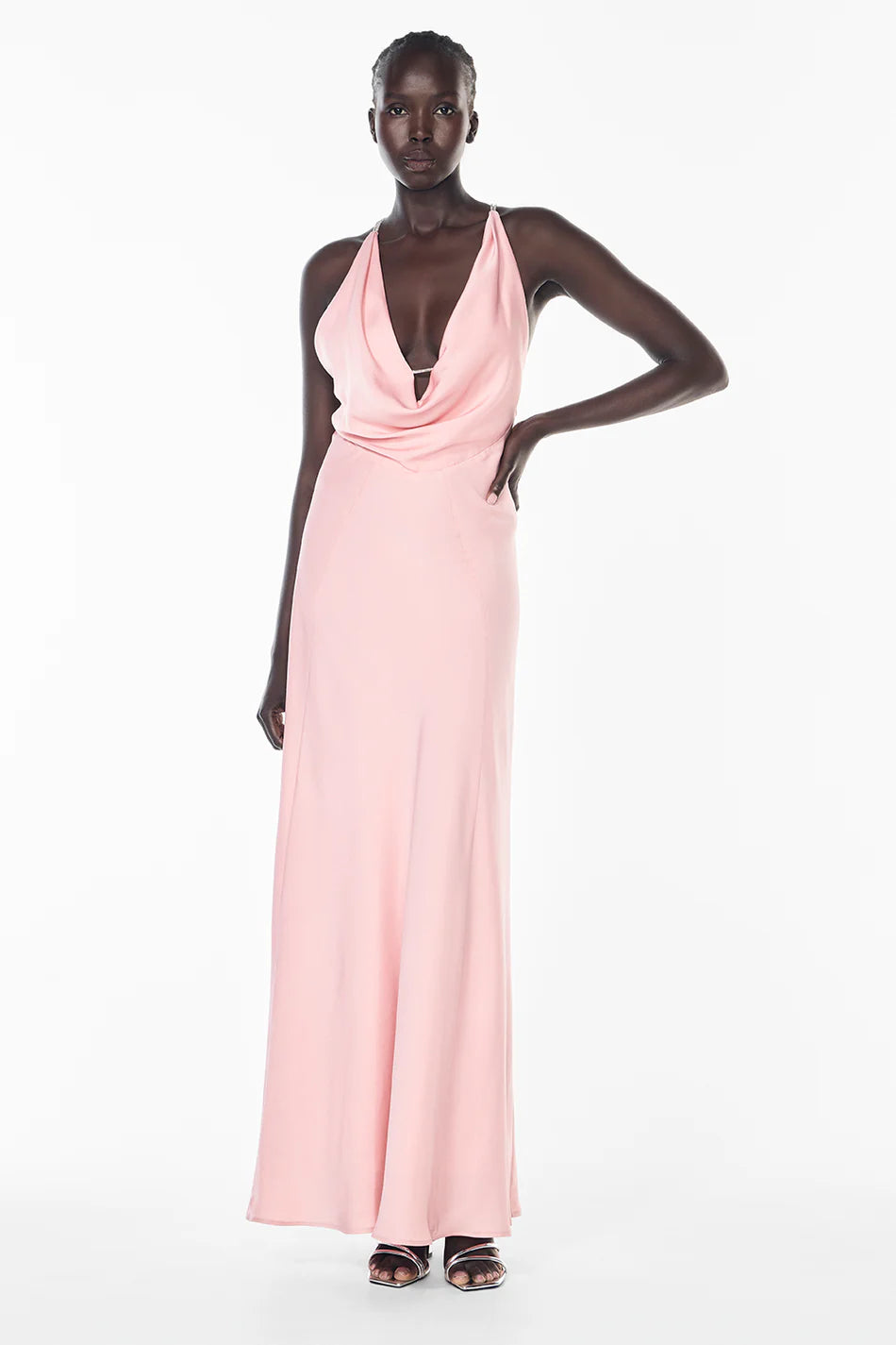 *PREORDER* FIRST DANCE COWL DRESS - PINK
