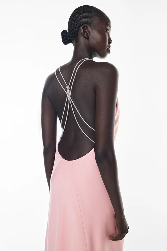 *PREORDER* FIRST DANCE COWL DRESS - PINK