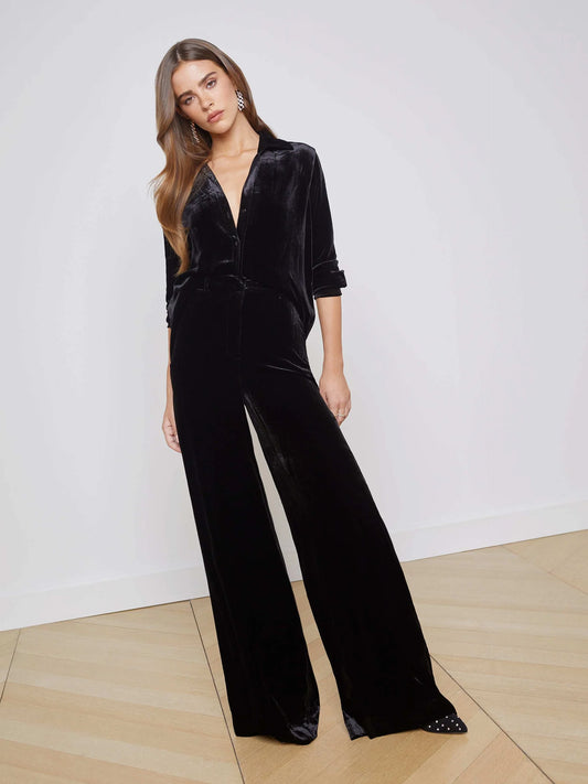 PILAR WIDE LEG PANT - BLACK