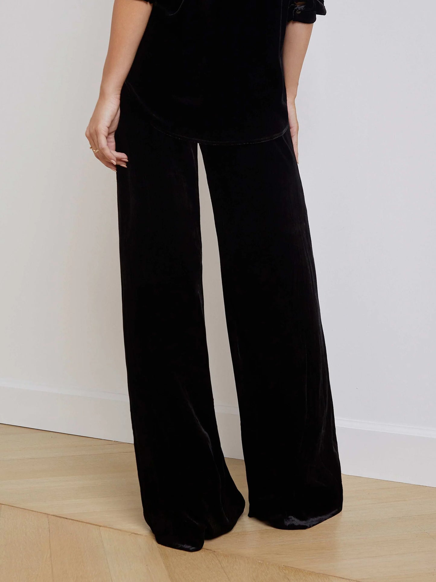 PILAR WIDE LEG PANT - BLACK