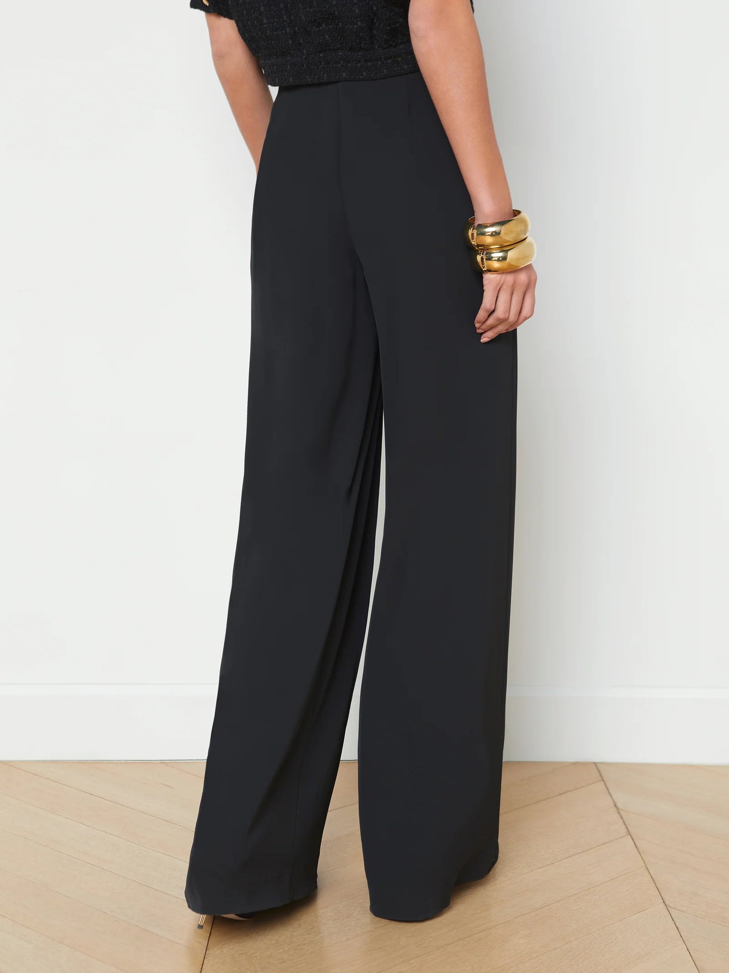 NOVA PLEATED PANT - BLACK