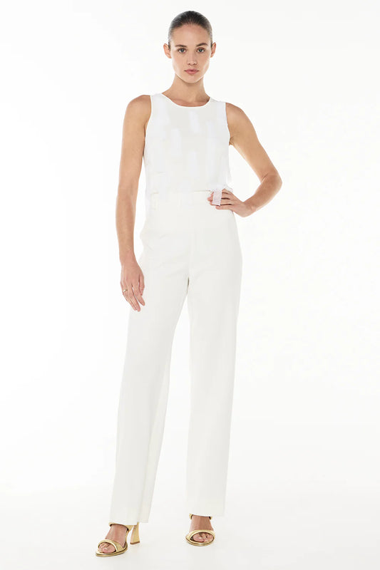 FRINGE ACCENTS TOP - WHITE