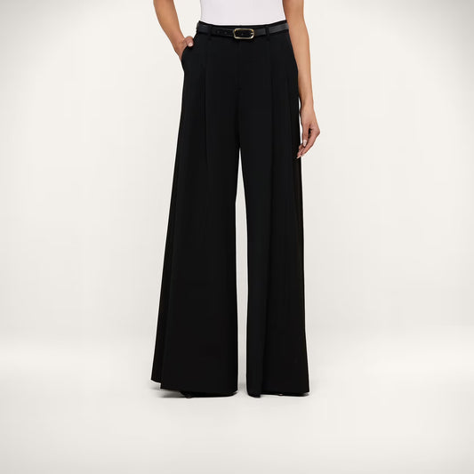 CHELSY WIDE LEG PANT - BLACK