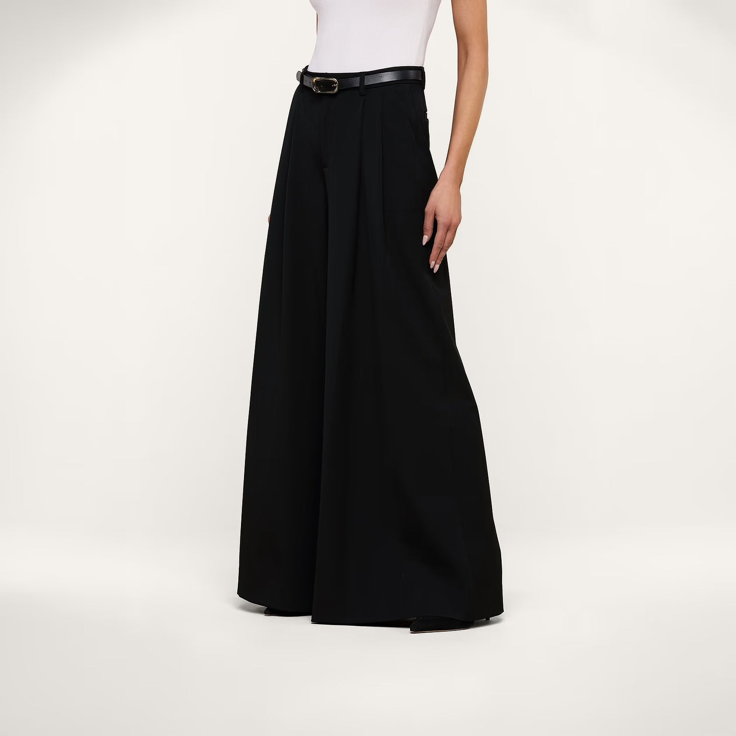 CHELSY WIDE LEG PANT - BLACK