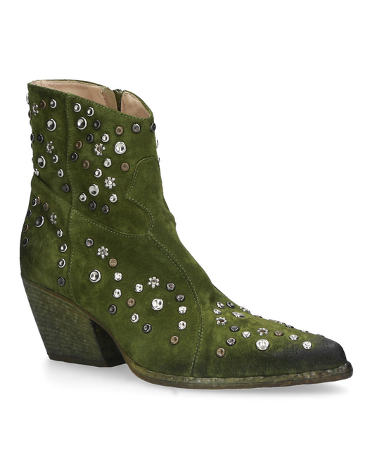WESTERN SUEDE BOOTS - HOMBRE AVOCADO