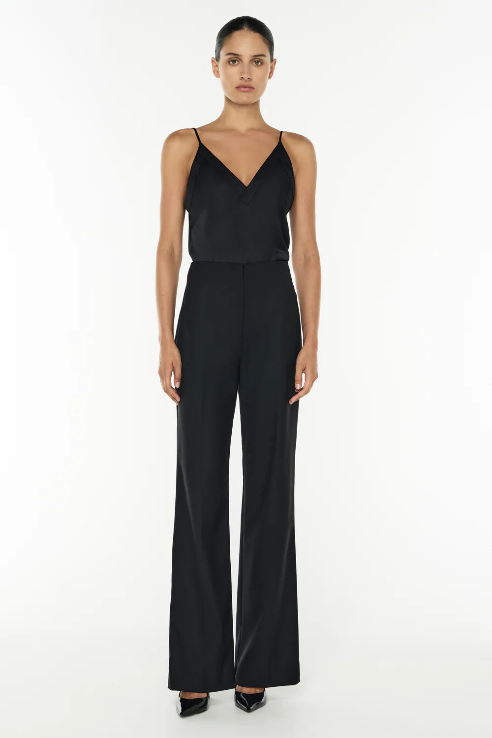 MAJOR SUIT HIGH WAISTED PANT - BLACK