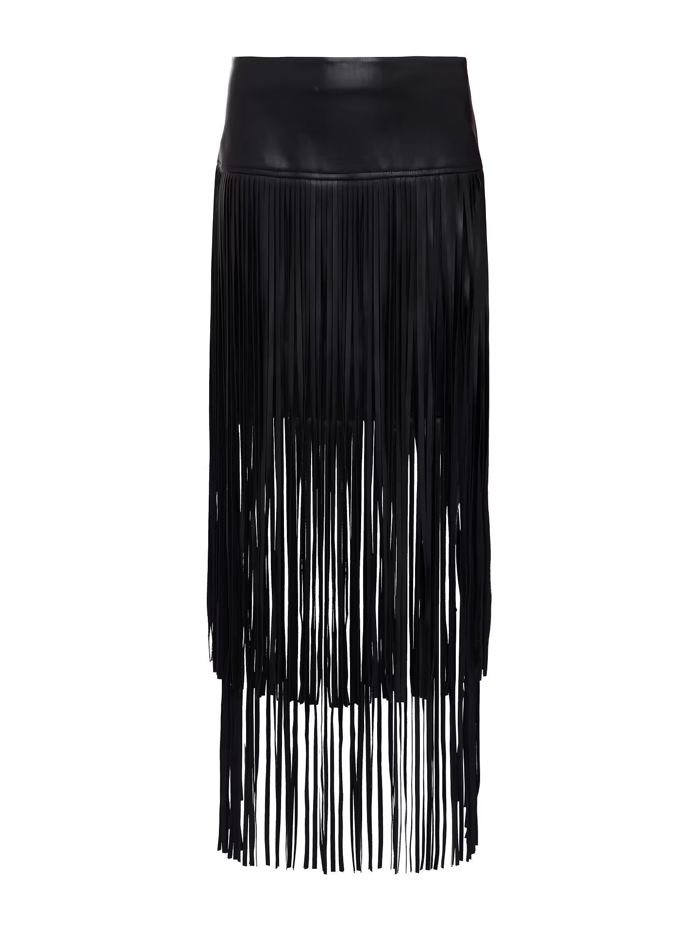 KAROLINA FRINGE SKIRT - BLACK
