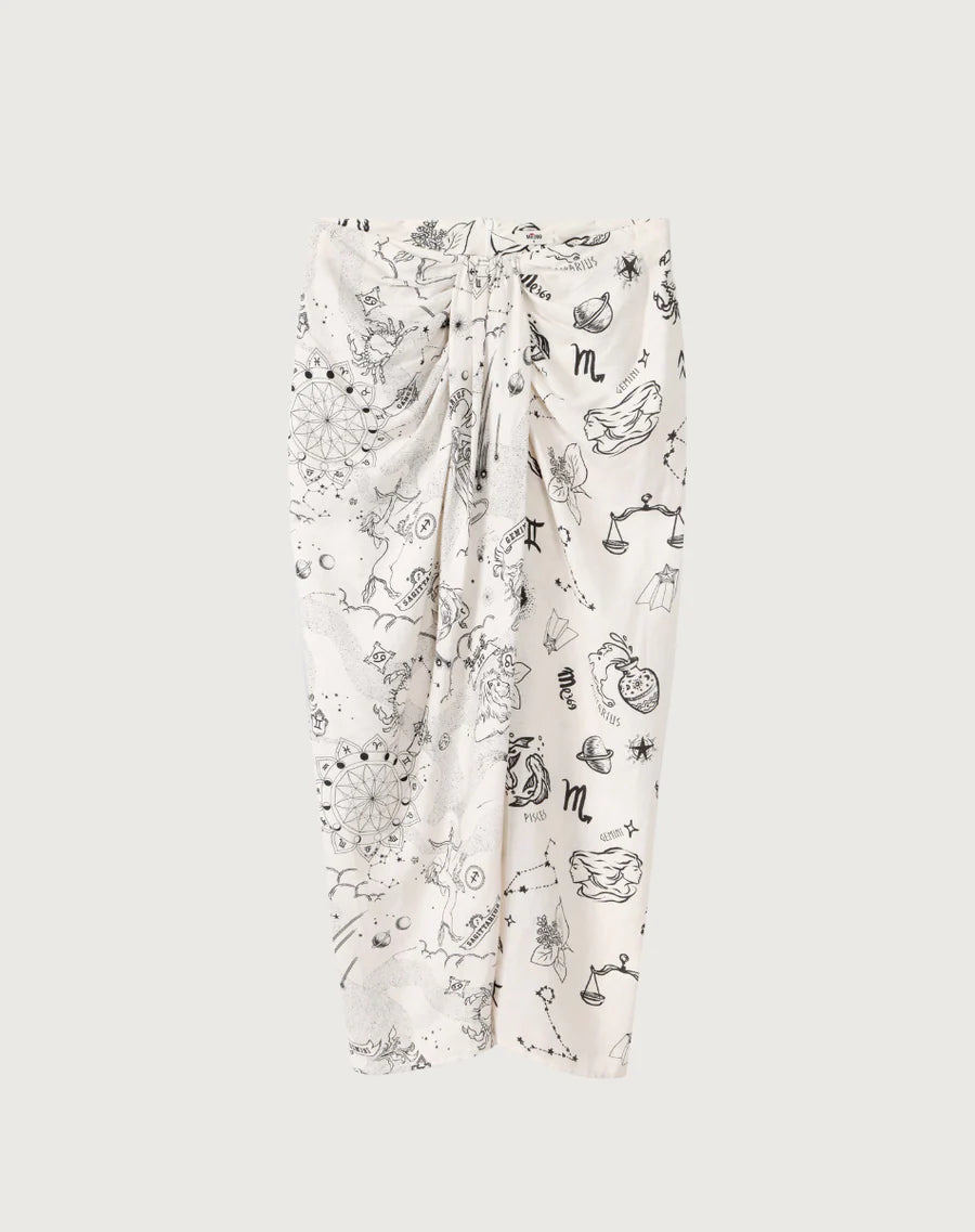 LUNA TIE FRONT SKIRT - ZODIAC