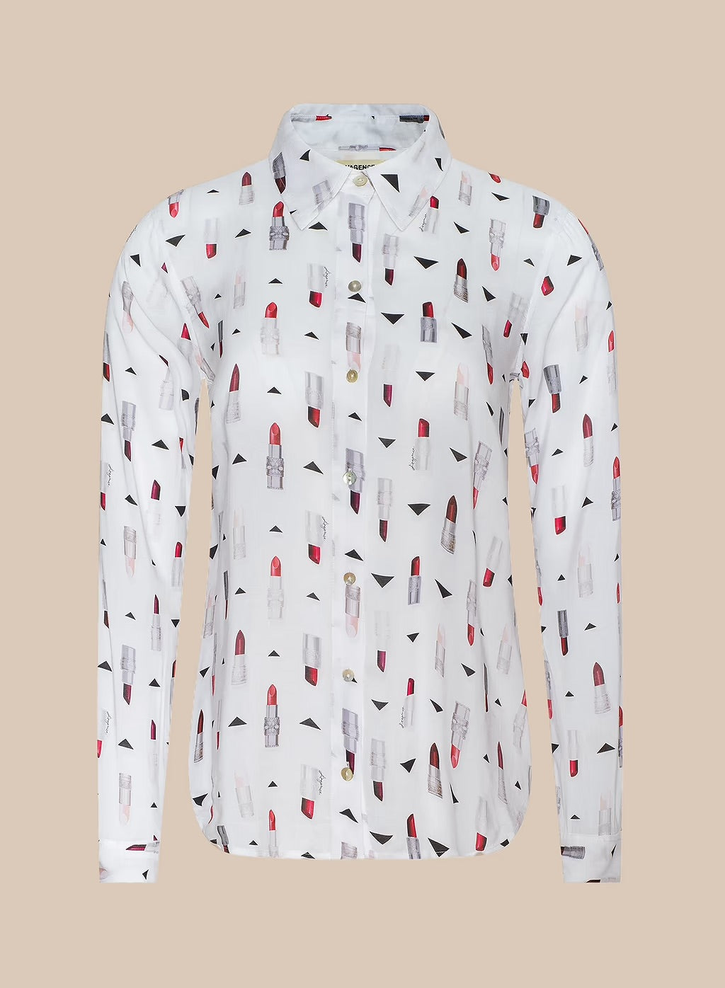 HOLLY BLOUSE - IVORY/LIPSTICK