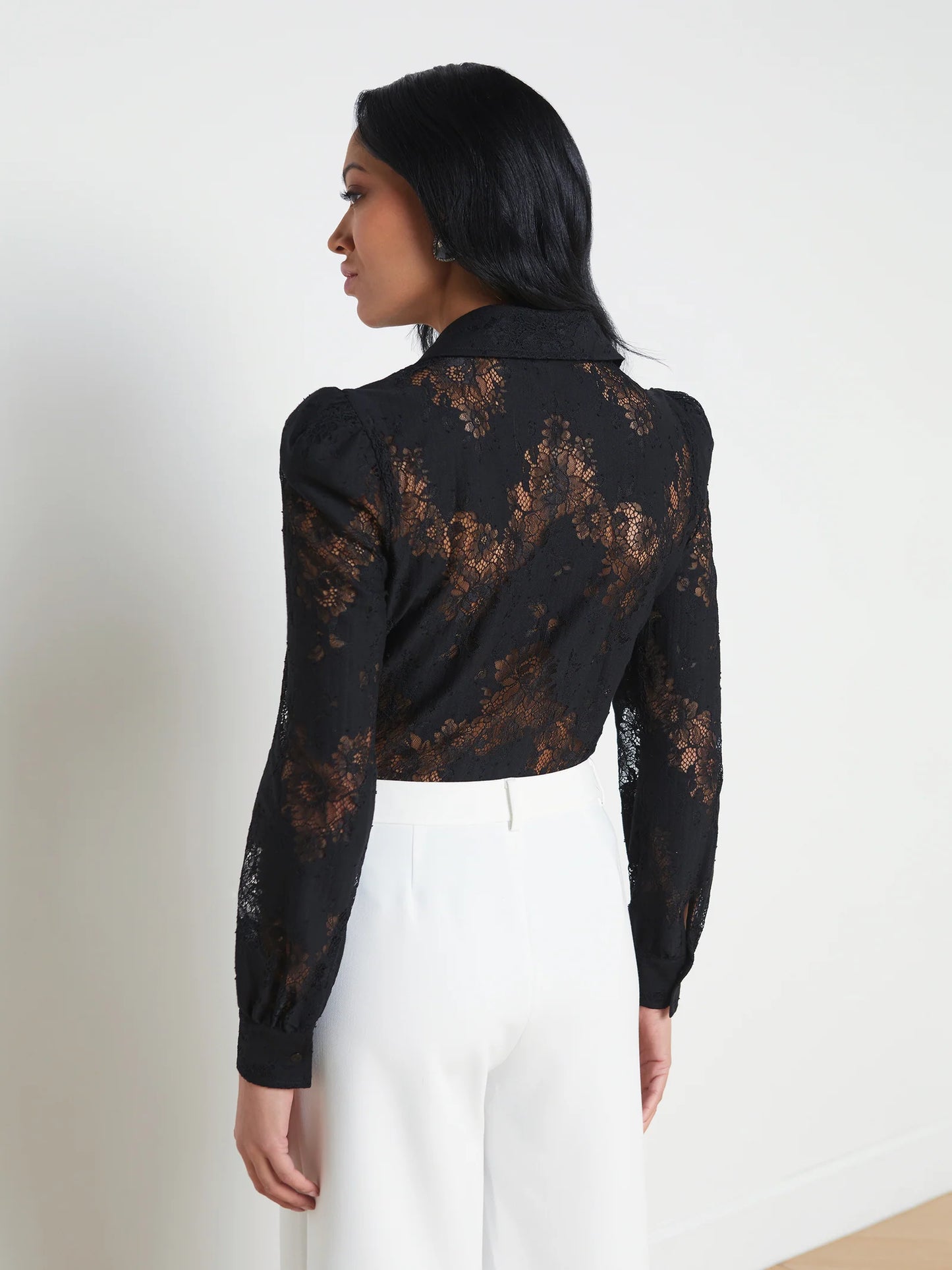 JENICA LACE BLOUSE - BLACK