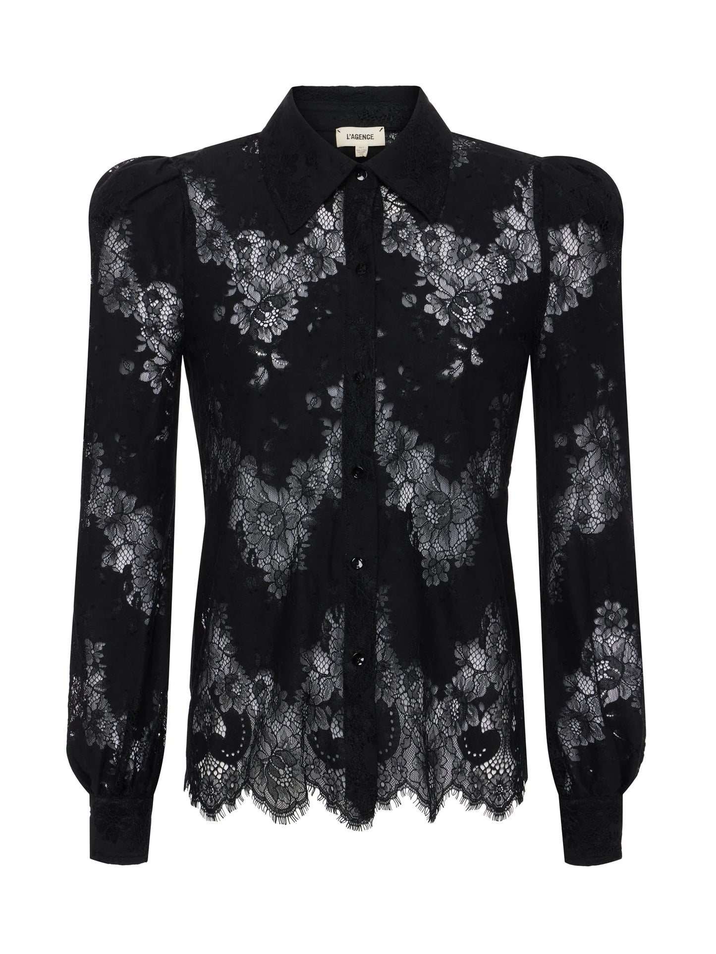 JENICA LACE BLOUSE - BLACK