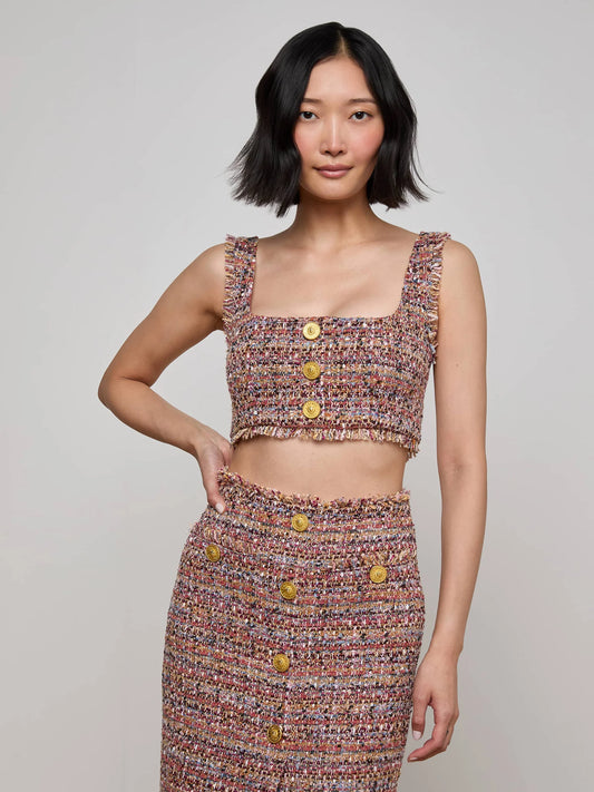 MAYLIN BRALETTE TOP - MAUVE/MULTI