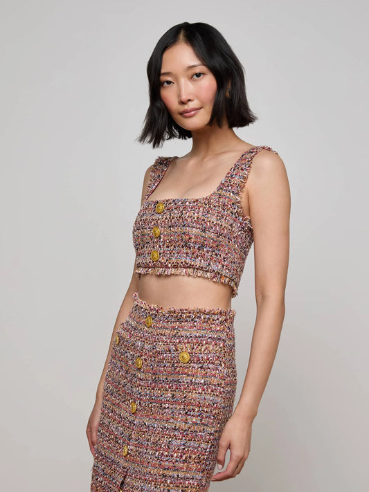 MAYLIN BRALETTE TOP - MAUVE/MULTI