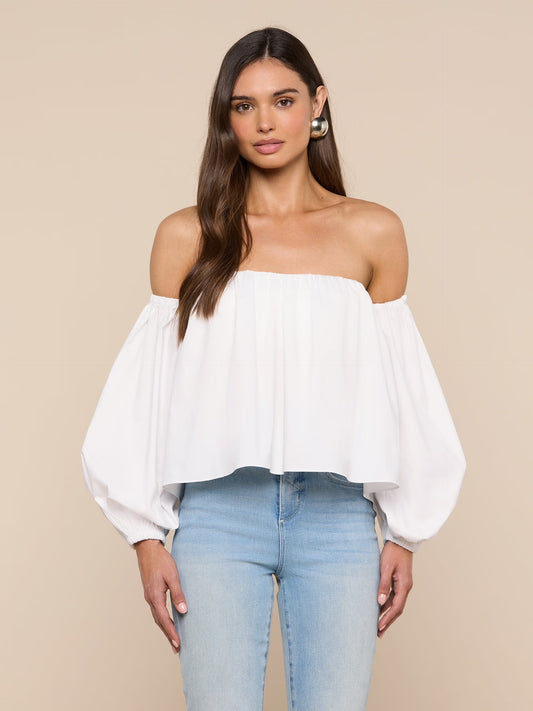 SARAI OFF-SHOULDER TOP - WHITE