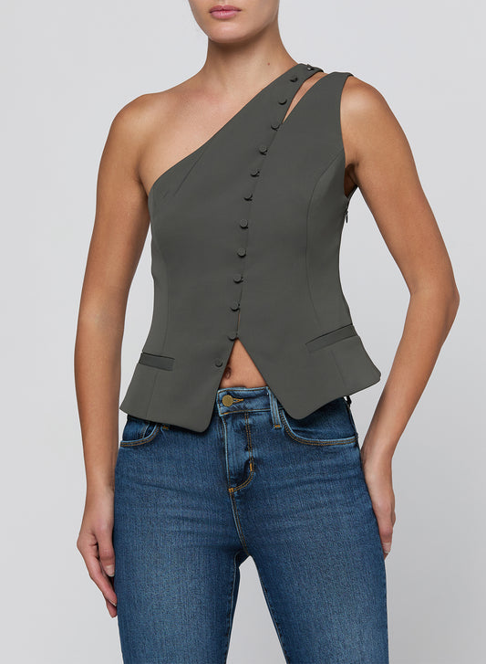 *PREORDER* ZINNIA VEST - ASH OLIVE