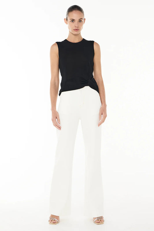 TWISTED KNIT TOP - BLACK