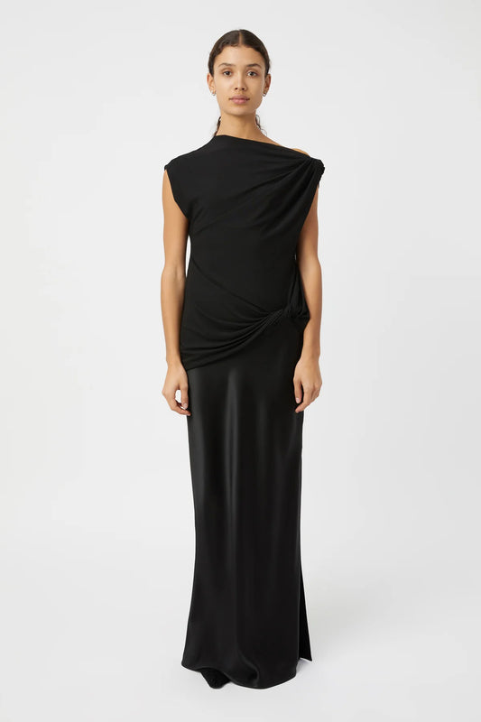 ANDO MIDI DRESS - BLACK