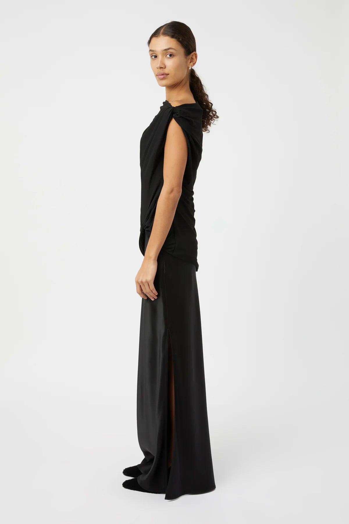 ANDO MIDI DRESS - BLACK
