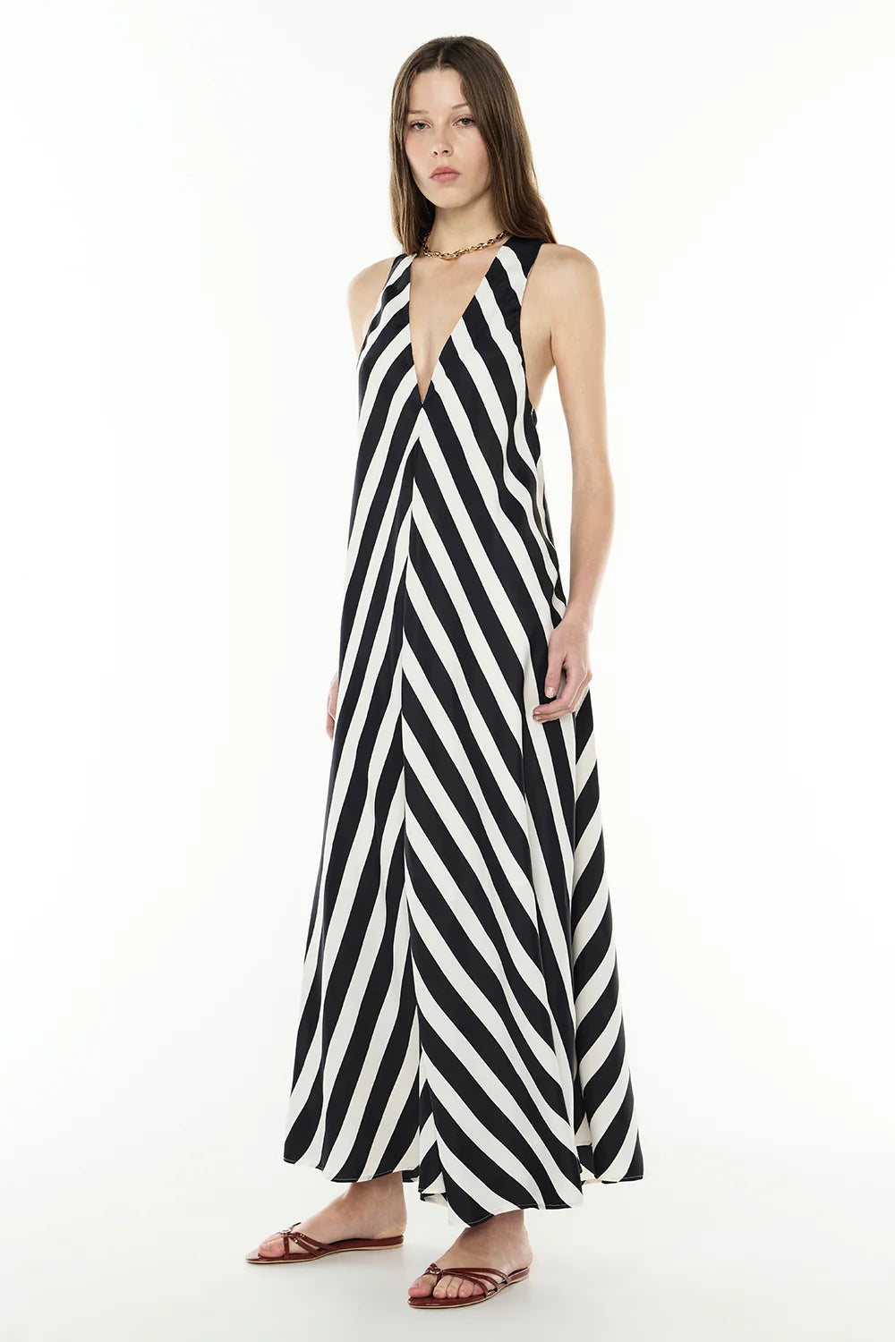 *PREORDER* NEW BEAT MAXI DRESS- BLAK/WHITE