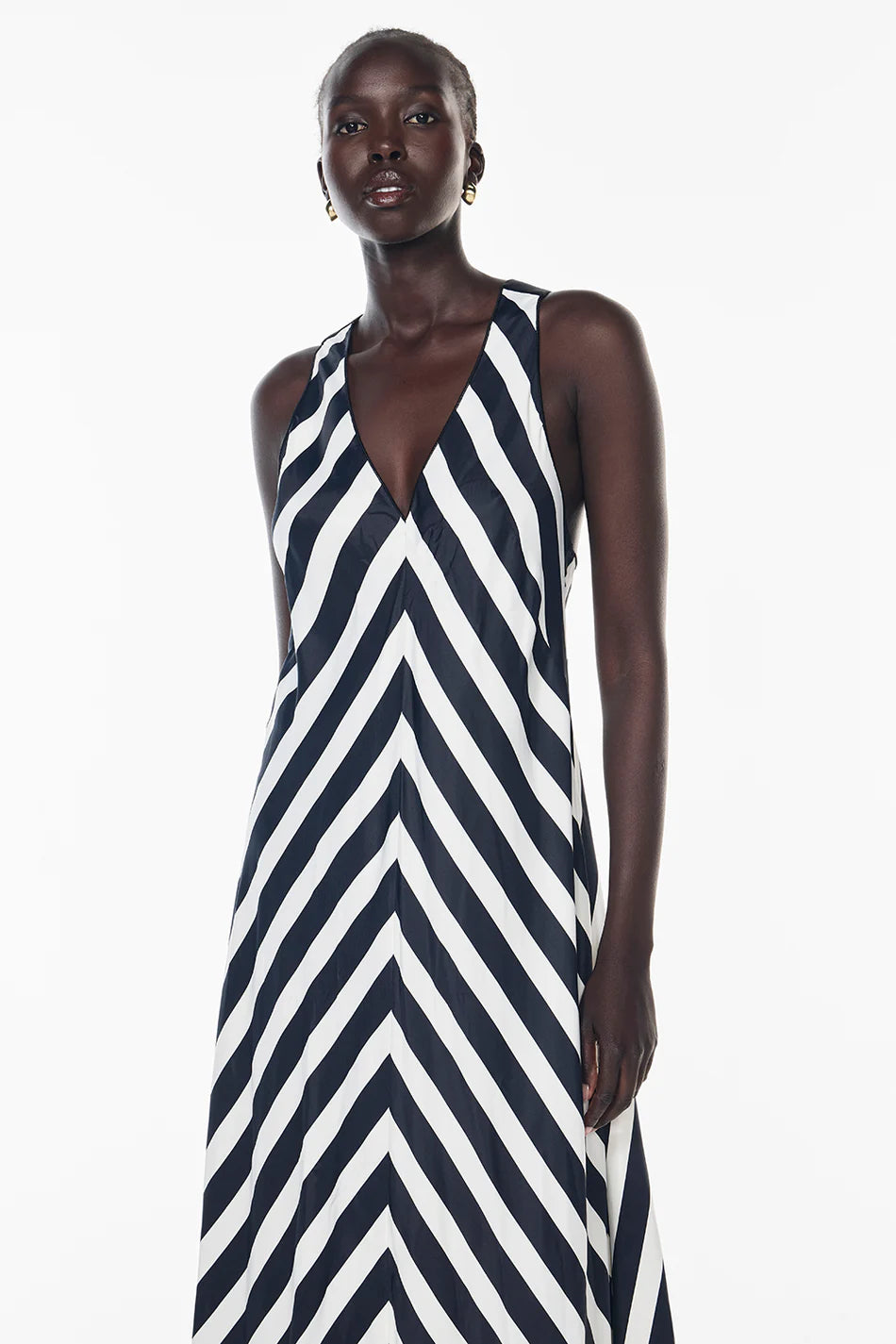 *PREORDER* NEW BEAT MAXI DRESS- BLAK/WHITE
