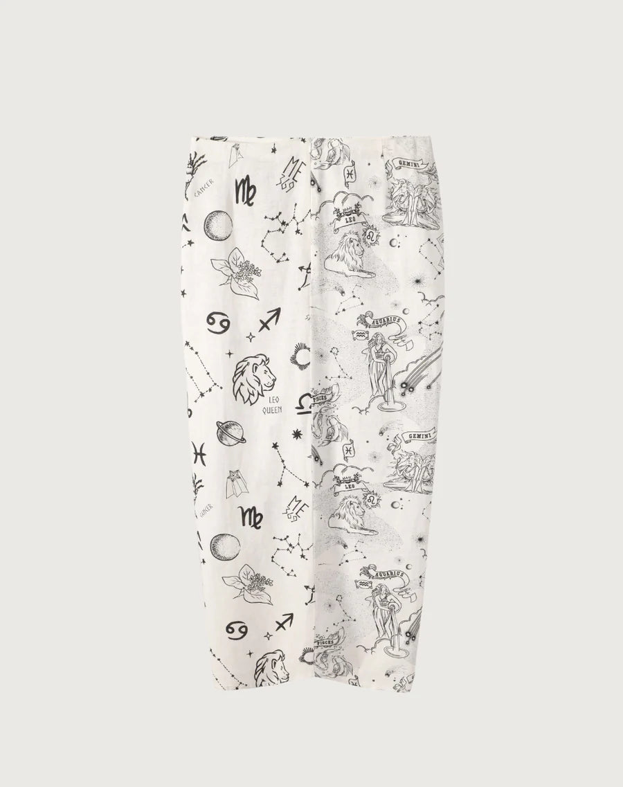 LUNA TIE FRONT SKIRT - ZODIAC