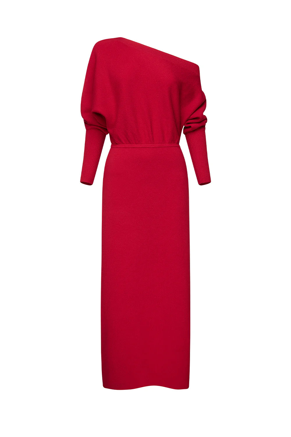 ENERGY SHIFT KNIT DRESS - RED