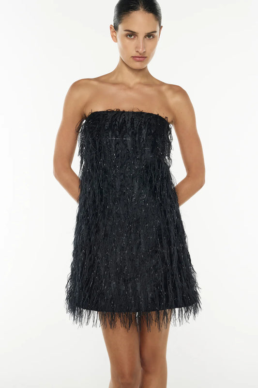 COCKTAILS AT SIX MINI DRESS - BLACK