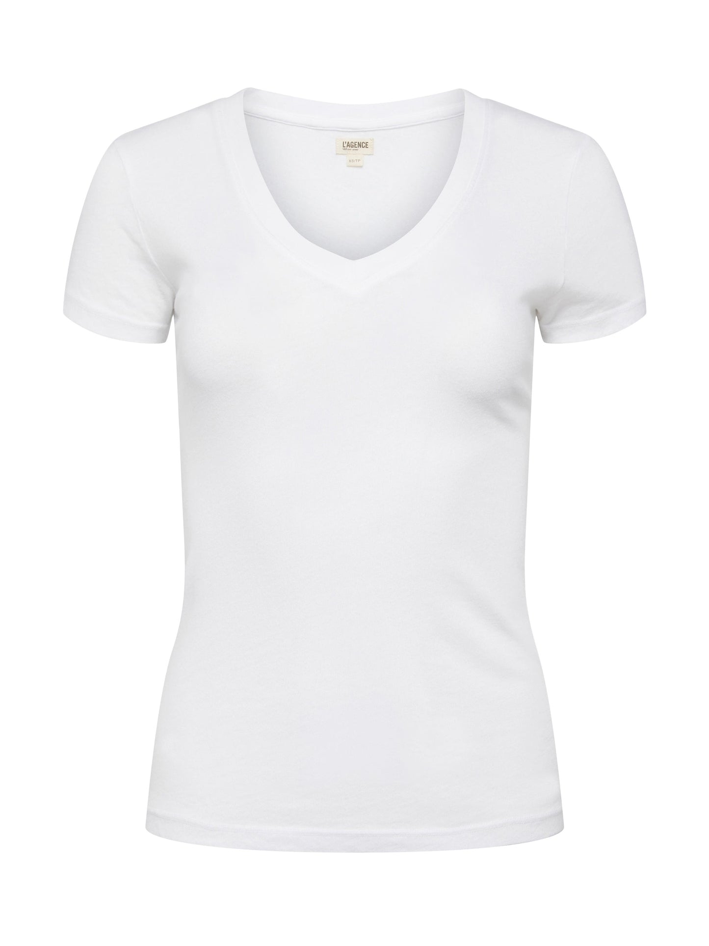 BECCA V-NECK TEE - WHITE
