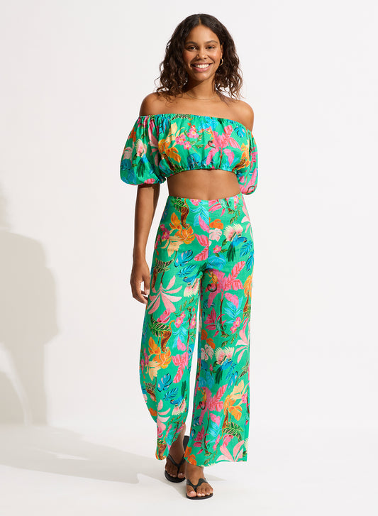 TROPICA OFF-SHOULDER TOP - JADE