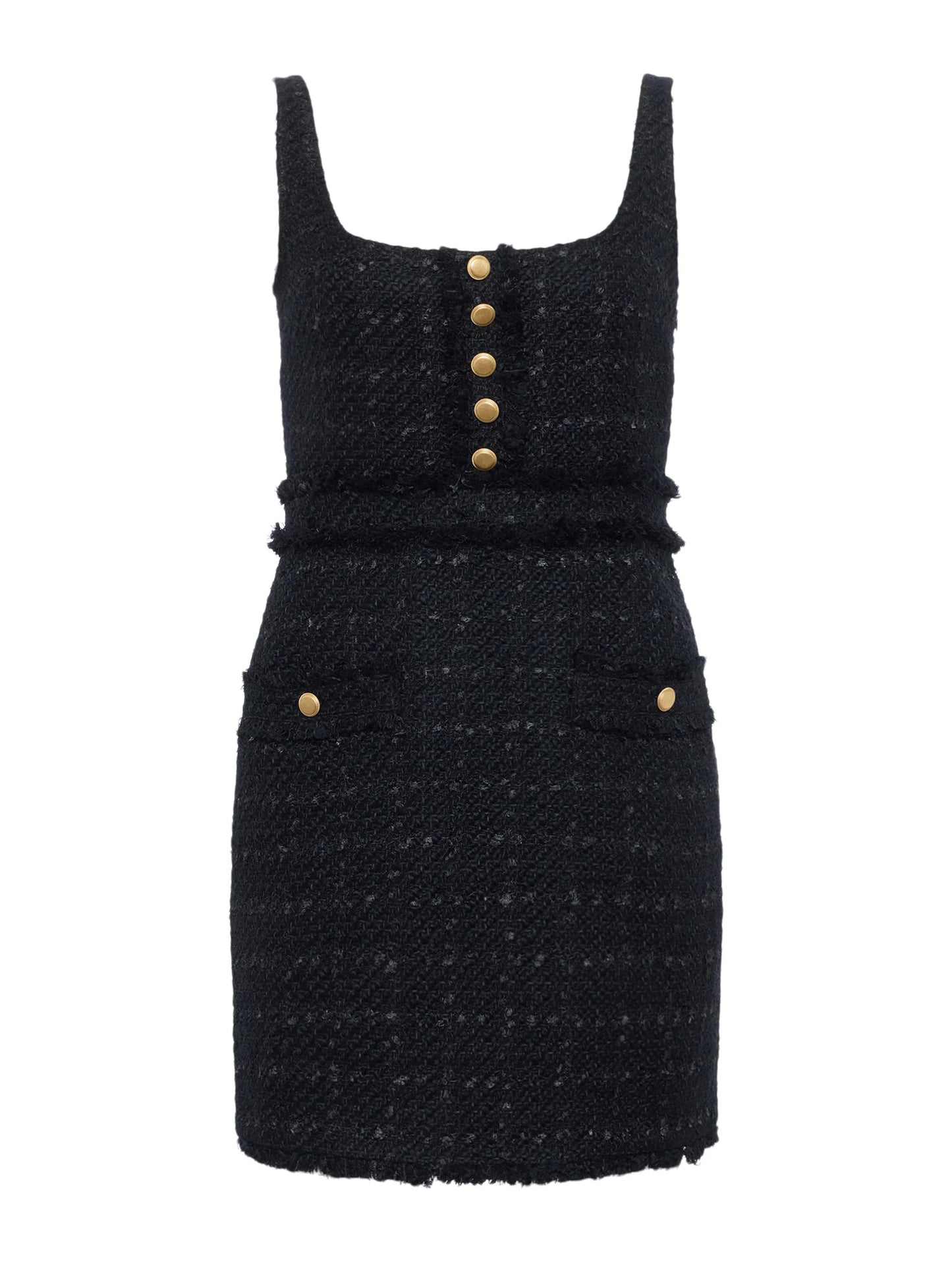 VALLI TWEED MINI DRESS - BLACK