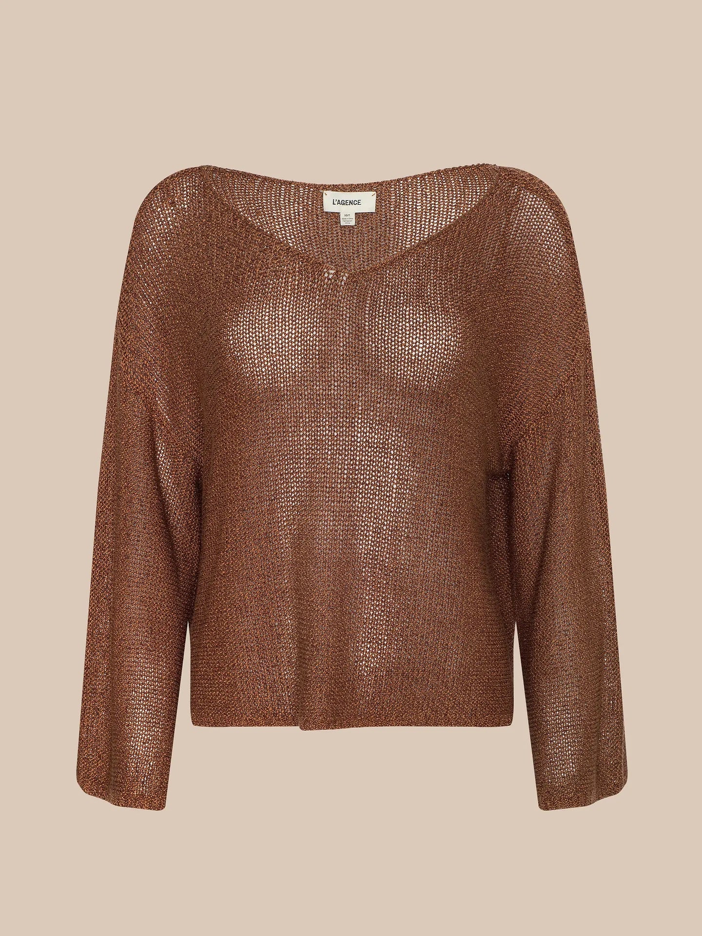 ETHAN KNIT PULLOVER - DARK CARAMEL