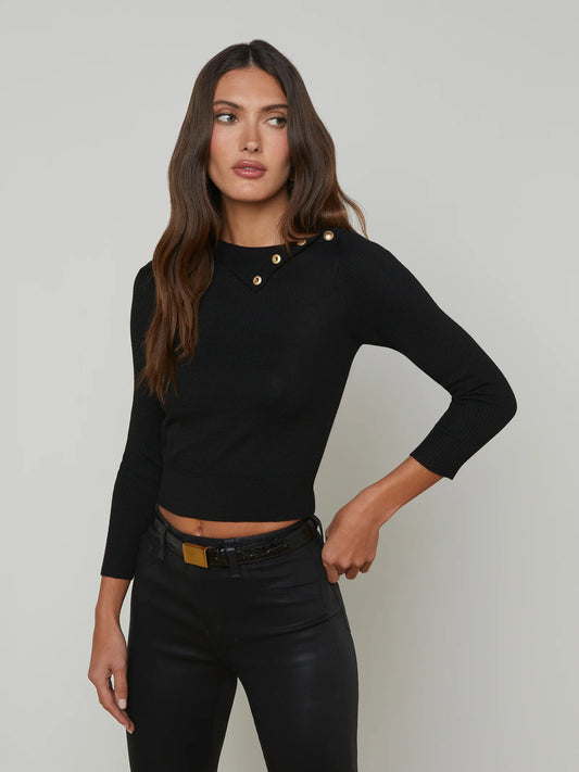 KAMDYN TURTLENECK - BLACK/GOLD