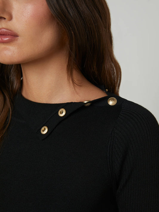 KAMDYN TURTLENECK - BLACK/GOLD