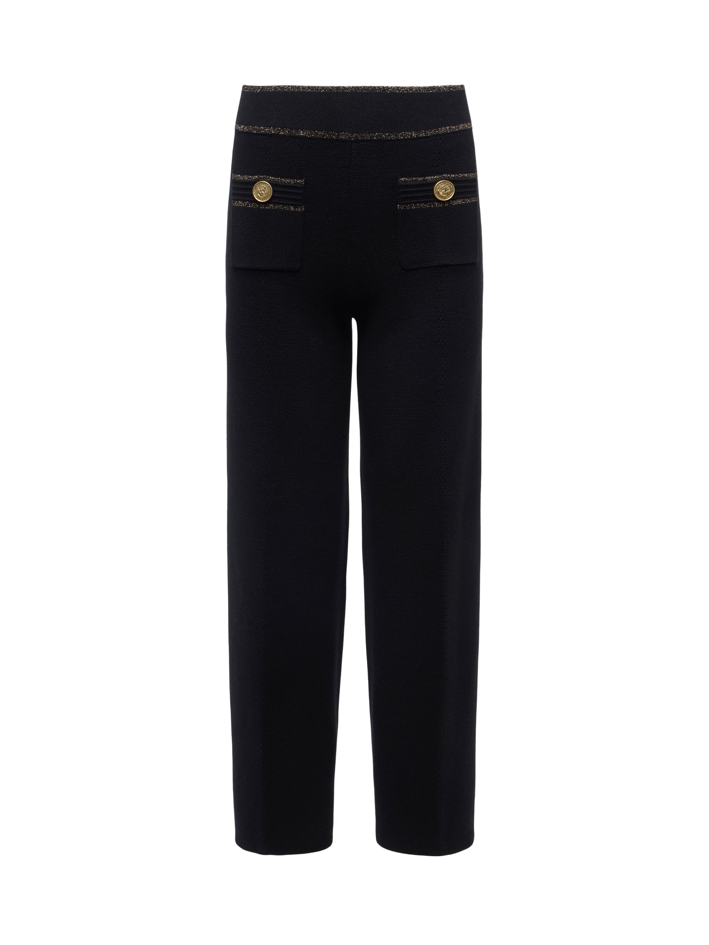 MADRID WIDE LEG KNIT PANT - BLACK