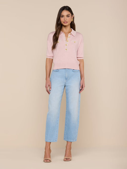 MASAKI SWEATER - NECTAR PINK/IVORY/GOLD