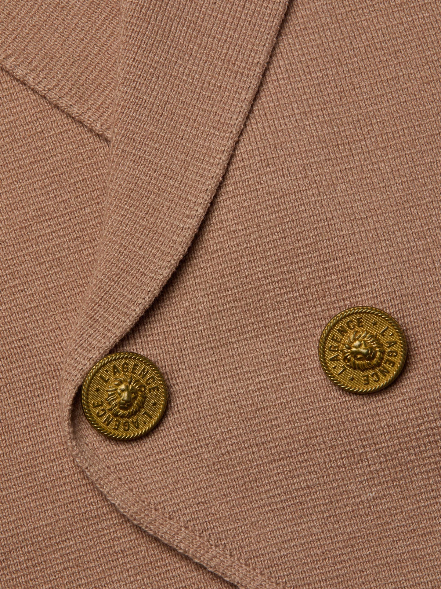 ZADIE KNIT VEST - DARK CAPPUCCINO/GOLD