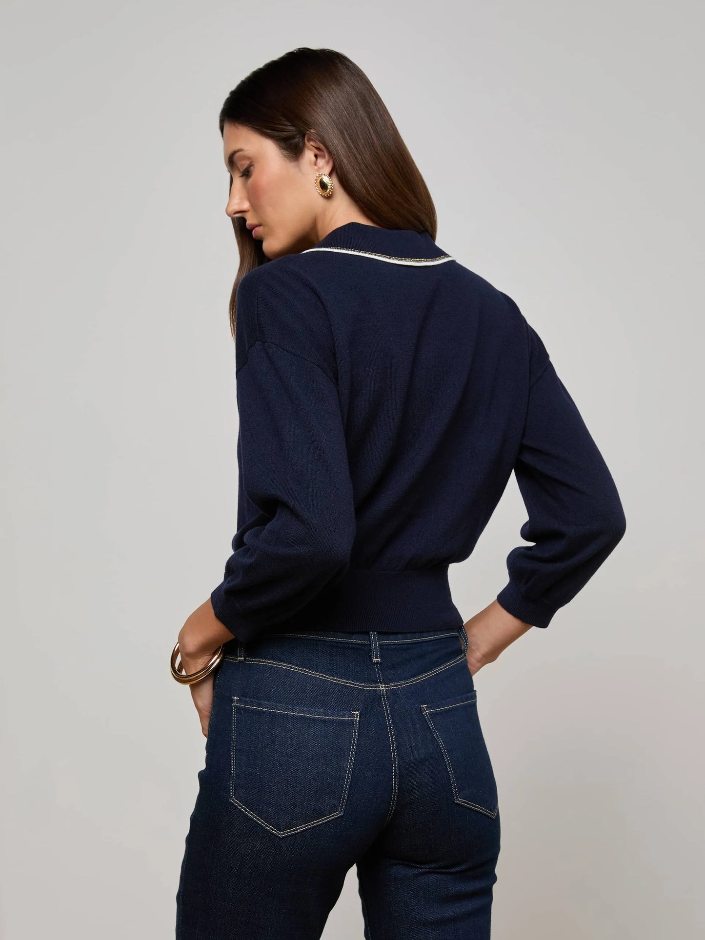 MALAKI SWEATER - MIDNIGHT/IVORY/GOLD