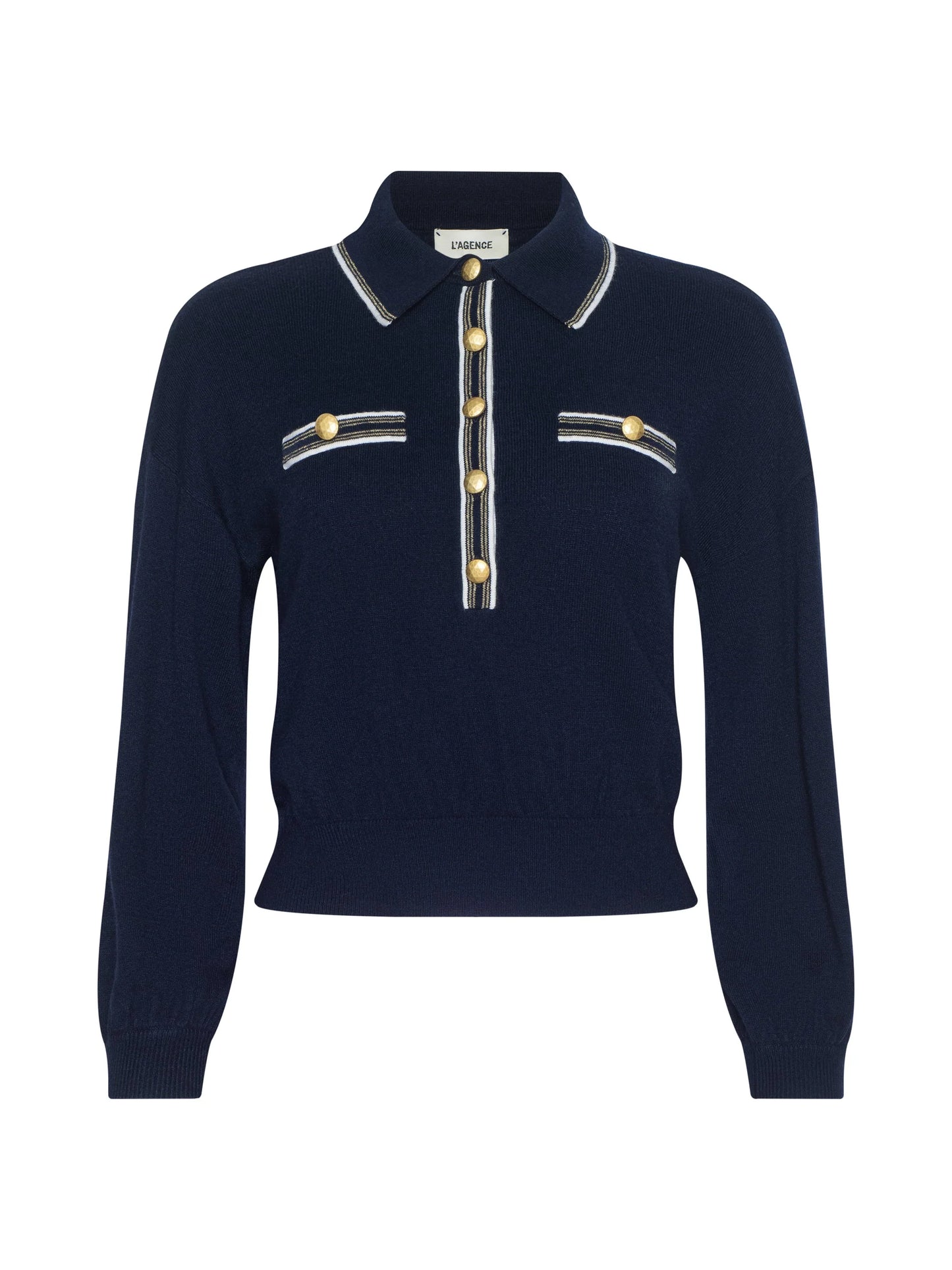 MALAKI SWEATER - MIDNIGHT/IVORY/GOLD