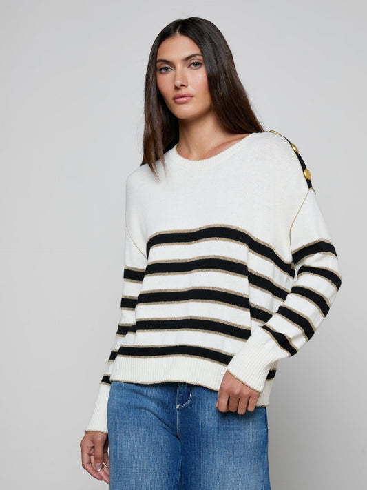 BISHOP SWEATER - BLACK STRIPE